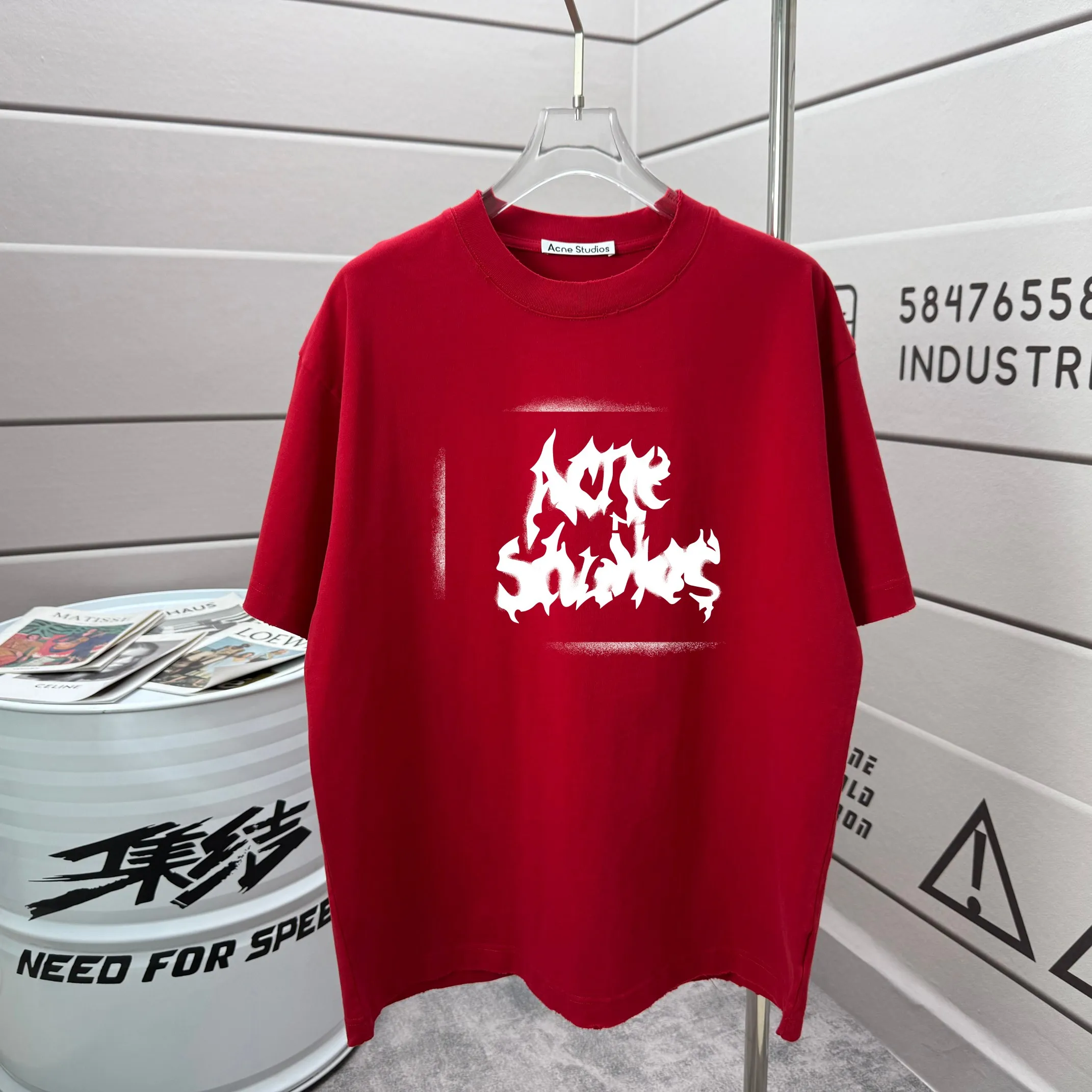 # 90 Acne studios * 2026 New Arrival tee Same Style : Black Size :S M L XL XXL Size： S （90-130 ） M （120-150 ） L （140-165 ） XL （160-180 ） XXL （180 ）